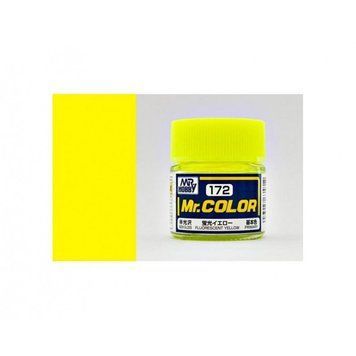 Fluorescent Yellow gloss, Mr. Color solvent-based paint 10 ml. (Флуоресцентний Жовтий глянсовий) C172 фото