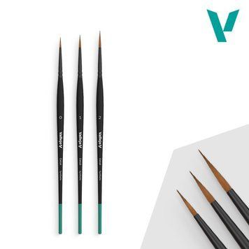 Набір пензлів з синтетичного ворсу Detail Design Set (№ 0, 1, 2) VAL B02991 VAL B02991 фото