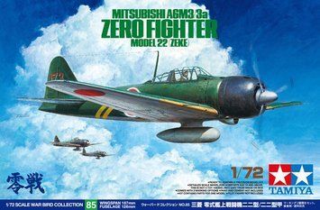 Японський палубний винищувач 1/72 Mitsubishi A6M3/3a Zero Model 22 Tamiya 60785 , збірна модель літа TAM60785 фото