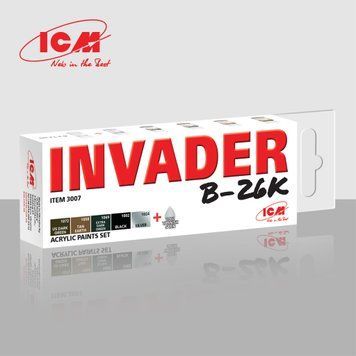 Набір акрилових фарб для Invader B26K ICM3007 фото