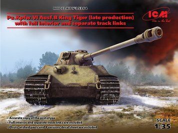 Pz.Kpfw.VI Ausf.B K&ouml;nigstiger (пізнього виробництва) з повним інтер'єром ICM35364 фото