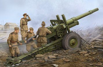 Збірна модель радянської важкої гармати ML-20 152mm Howitzer (With M-46 Carriage) TR02324 фото