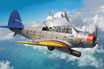 Збірна модель 1/48 Американський бомбардувальник-торпедоносець TBD-1 Devastator HobbyBoss 81783 HB81783 фото