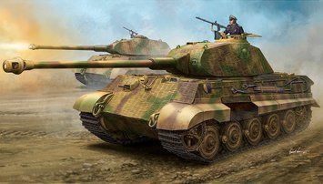German Sd.Kfz.182 King Tiger &ldquo;Porsche Turret&rdquo; w/ Zimmerit HB84530 фото