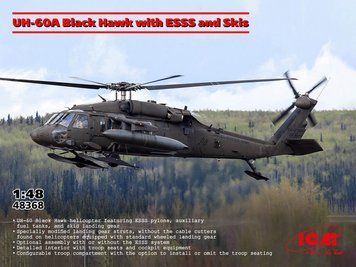 Гвинтокрил UH-60A Black Hawk з пілотами ESSS та лижним шасі ICM48368 фото
