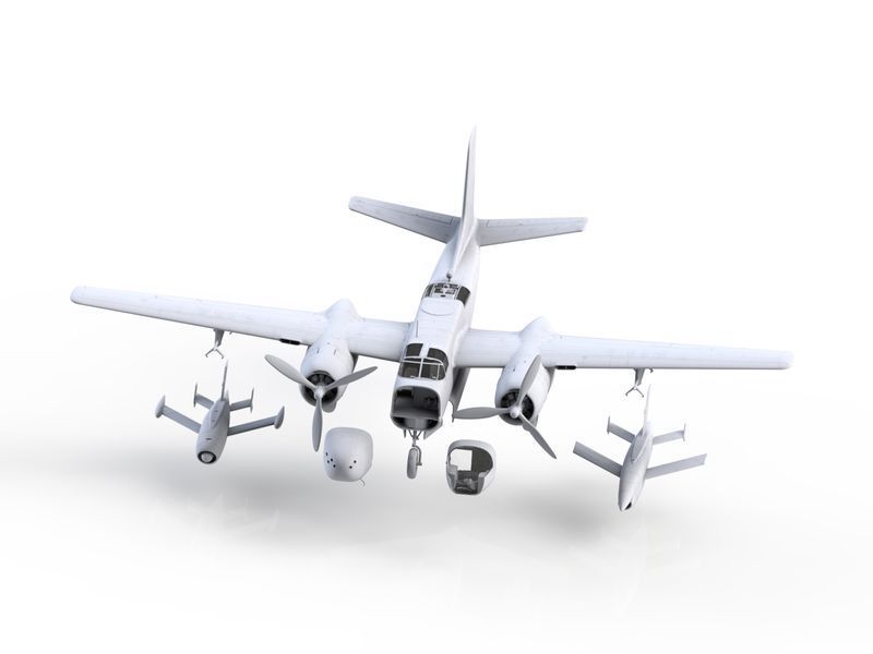 Збірна модель 1/48 літак DB-26B/C із безпілотними літаками Q-2A Firebee ICM 48286 ICM48286 фото