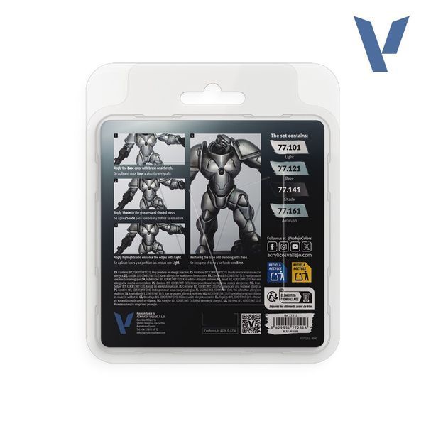 Набір фарб Sterling Silver Vallejo True Metallic Metal VAL 77251 VAL 77251 фото