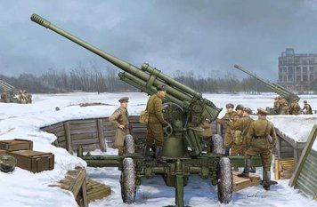 Збірна модель радянської 52-К 85-мм гармати зенітної М1939 (ранній тип) TR02341 фото