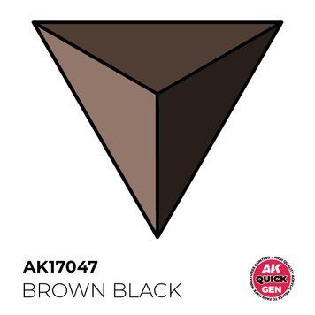 Акрилова фарба BROWN BLACK / Коричнево-чорний QUICK GEN COLOR AK-interactive AK 17047 AK17047 фото