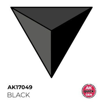 Акрилова фарба BLACK / Чорний QUICK GEN COLOR AK-Interactive AK 17049 AK17049 фото