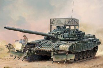 Збірна модель танка Т-72Б1 з КТМ-6 та гратами TR09609 фото