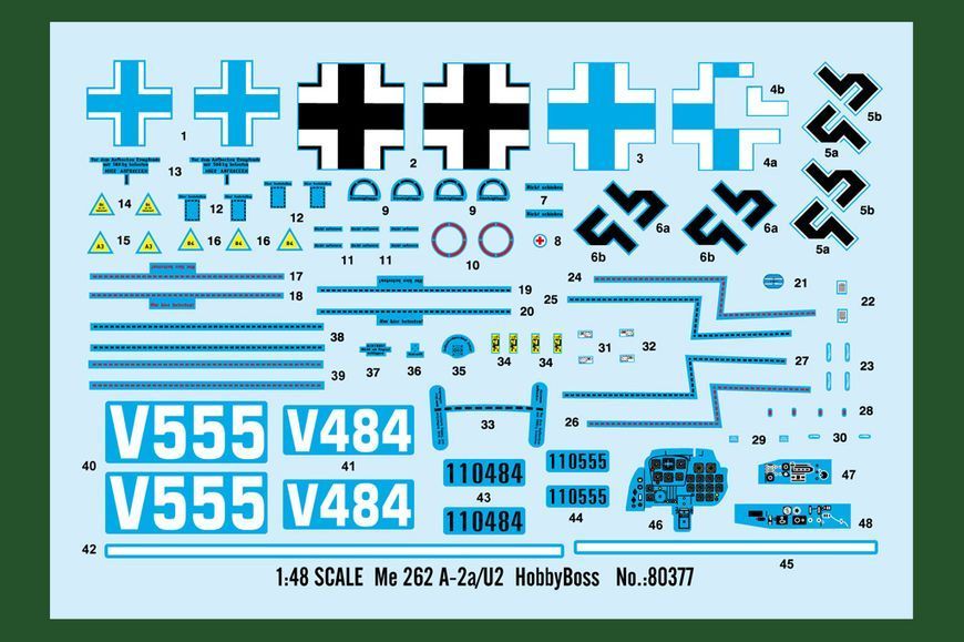 Збірна модель німецького винищувача Me 262 A-2a/U2 HB80377 фото