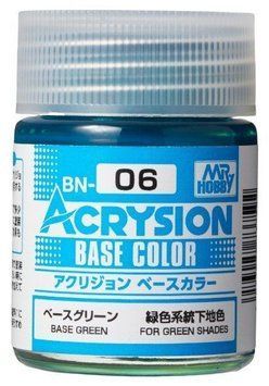 Acrysion Base Color (18 ml) Base Green / Акрилова фарба (Базовий зелений) BN06 фото