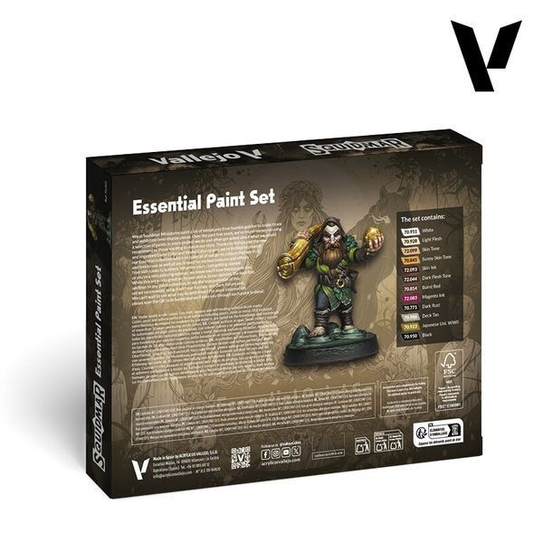 Набір акрилових фарб Game Color + Model Color з мініатюрою Універсальний (Game Color Essential Paint VAL 72201 фото