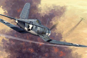 Збірна модель американського винищувача F4U-1 Corsair Early version HB80381 фото