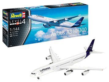 Збірна модель 1/144 літак Airbus A340-300 "Lufthansa" New Livery Revell REV03803 фото