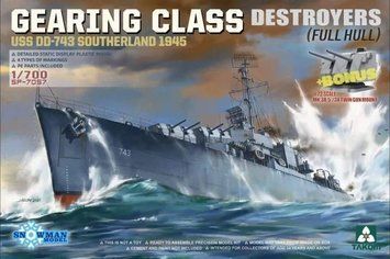 Американський есмінець 1/700 USS DD-743 Southerland Takom SP-7057 , збірна модель флоту Таком TKSP-7057 фото