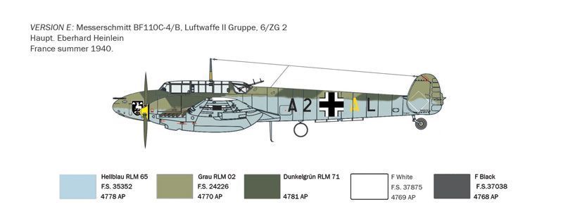 BF 110C ZERSTORER MILITARY AIRPLANE 1941 IT049 фото