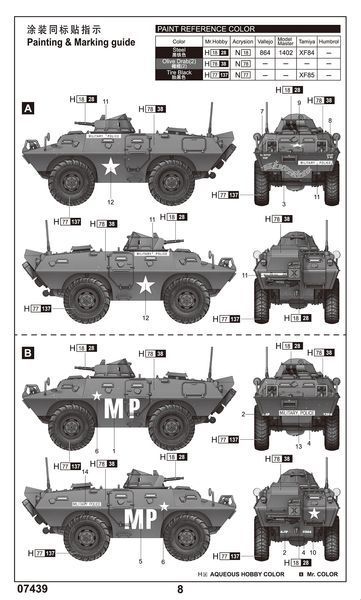 Збірна модель американського бронеавтомобіля М706 "Коммандос" (тип війни у В'єтнамі) TR07439 фото