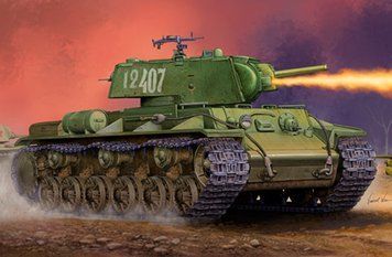 Збірна модель радянського важкого вогнеметного танка КВ-8 (Об'єкт 228) TR01568 фото