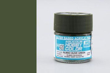 Фарба Mr. Hobby H420 (зелена оливкова / RLM80 OLIVE GREEN) H420 фото