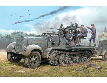 Збірна модель 2cm Flakvierling 38 на Selbstfahrlafette (Sd.Kfz.7/1early version) TR01523 фото