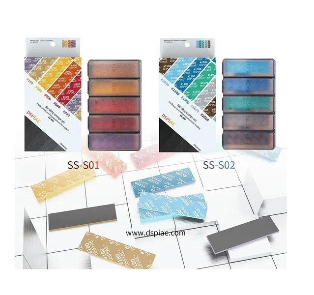 Набір гнучких брусків 180&ndash;800 грит, 30 шт (#180~#800 SANDING SPONGE 30PCS) Dspiae SS-S01 SS-S01 фото