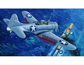 Збірна модель літака ВМС США SBD-3 "Dauntless" MIDWAY TR02244 фото