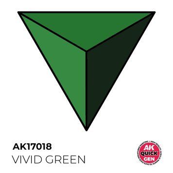 Акрилова фарба VIVID GREEN / Яскраво-зелений QUICK GEN COLOR AK-interactive AK 17018 AK17018 фото