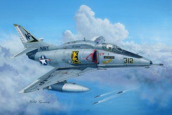 Збірна модель американського штурмовика A-4F Sky Hawk HB81765 фото