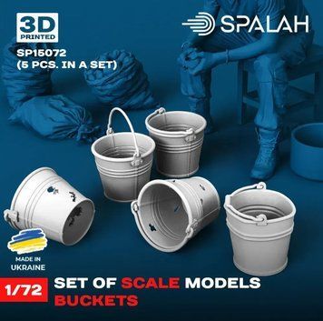 Набір масштабних моделей 1:72 відра (5шт.) SPALAH 15072 SP15072 фото